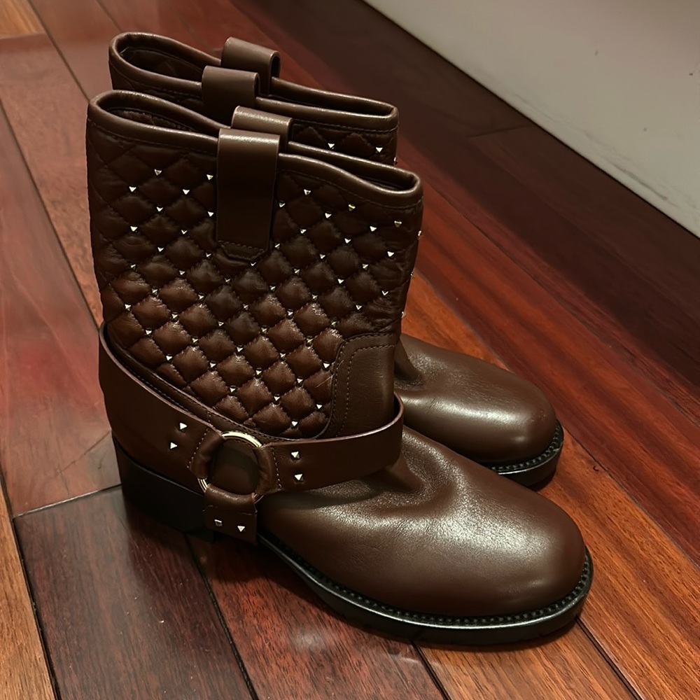 NEW Valentino Rockstud Brown Boots 36/6